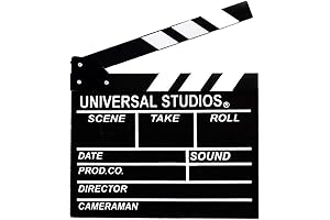 BIGOTTERS Movie Making Kit for Kids: 12"x11" Hollywood Clapper Board Wooden Film Movie Clapboard Accessory