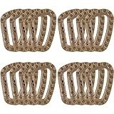 16 Pack Tactical Carabiners Keychain D Rings Spring Snap Gear Clip Utility Hooks Backpack Hanging Buckle Travelling for Camping