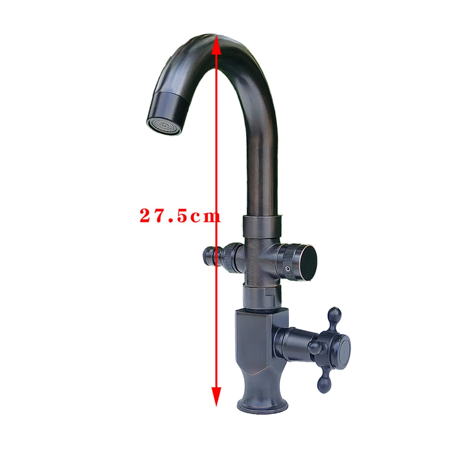 Grifo Doble Salida Lavadora Giratorio De 360° Grifo Exterior Latón Solo Agua Fría con Un Solo Orificio,Antigüedad