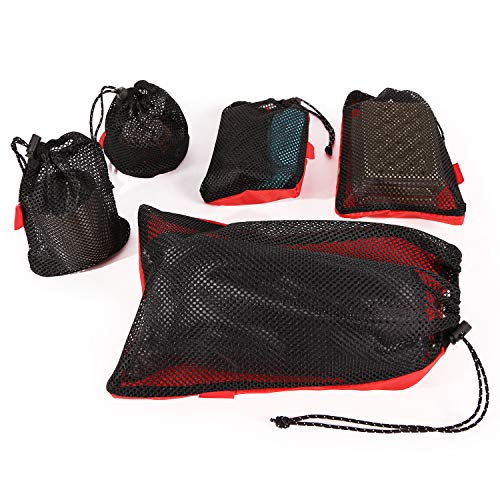 REDCAMP 5PCS Mesh Ditty Bags