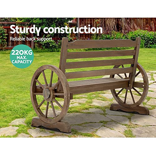 image for Gardeon Garden Bench Seat Wooden Wagon Chair Outdoor Chairs Garden Bac