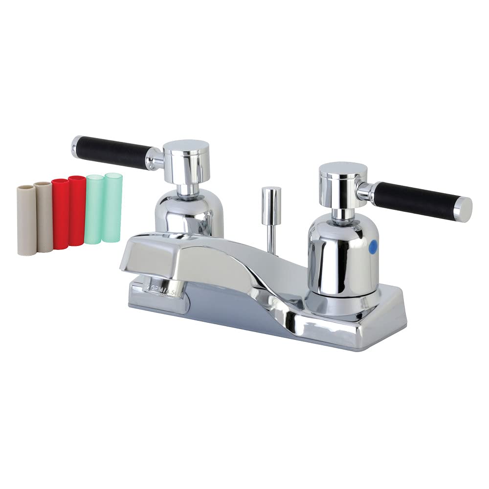 Robinet de toilette Kaiser Kingston en laiton chromé poli de 10,2 cm avec vidage
