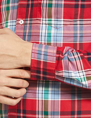 Image of The Indian Garage Co Men Slim Fit Checkered Full Sleeves Spread Collar Casual Shirt