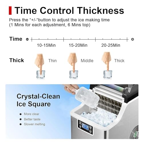 Fabricadora de Hielo Portátil para Encimera 40 LBS/24H miniatura 5