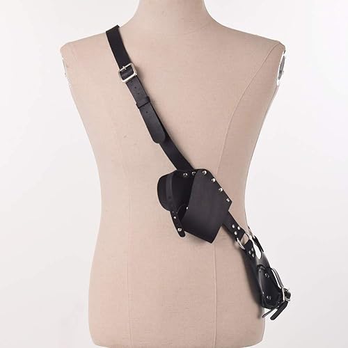 Miniatura 81 de BLESSUME Cinturón medieval de caballero con espada rana funda de estoque, soporte de vaina de estoque, 1 unidad Negro 6