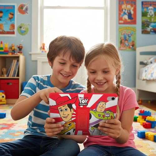 Image of Disney Toy Story Kids iPad Case - 10.9 Inch Case for iPad 10th Generation (2022) & A16 11th Generation 11 inch (2025) - Tablet Cover with Stand, Shockproof Silicone Protector