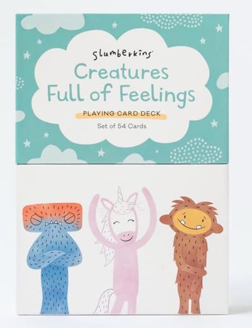 Slumberkins Creatures Full of Feelings Therapy Game for Kids | Teach Emotions & Empathy | Social Emotional Development | 54 Feelings Flash Cards for Home Or Class
