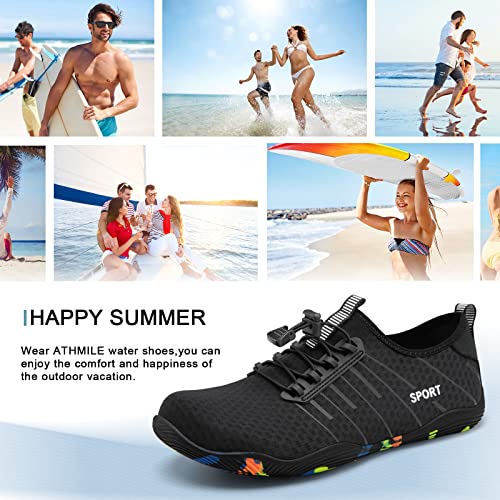 Image of ATHMILE Water Shoes for Men Women River Swim Beach Pool Adult Quick Dry | Aqua Socks Barefoot Lake Hiking Surfing Sport Yoga Boating Kayaking Camping Cruise Ship Essentials