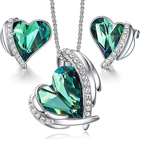 CDE Heart Pendant Necklace and Earring Set Cover