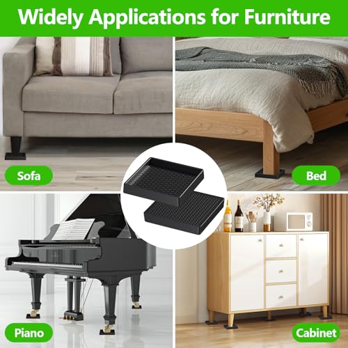 Non Slip Furniture Pads Square, 3" 8PCS Furniture Coasters for Wood Floors by GAGUIUP - Used condition - Image 7