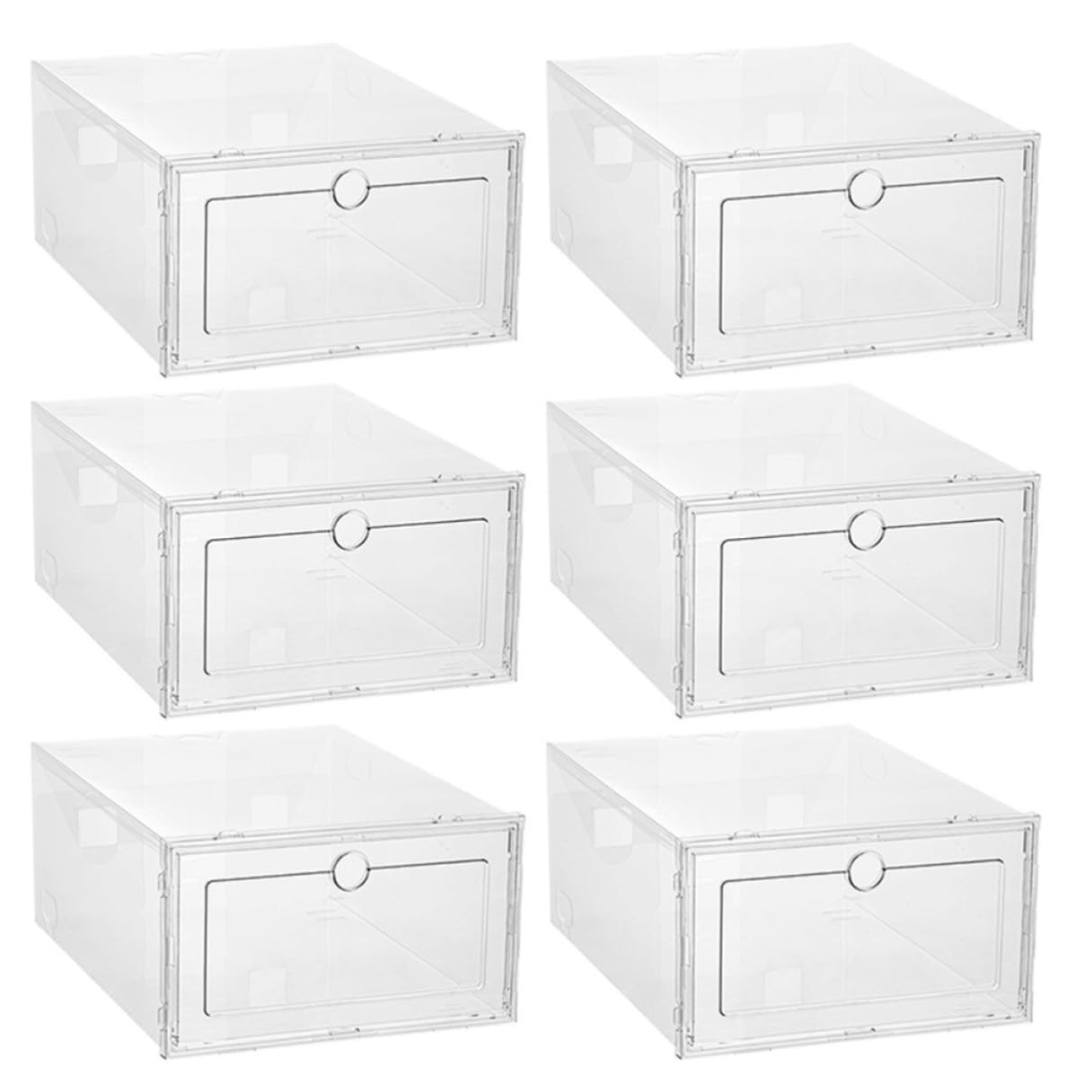 6 Piezas Caja Transparente para Guardar Zapatos Tipo Cajón
