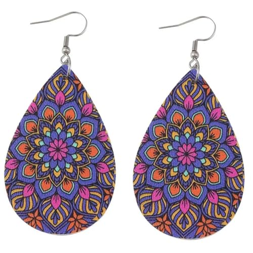 DEARMAMY 1 Par Pendientes Bohemios Pendientes De Araña Aros De Oro Pendientes De Perlas Para El Women Lágrima Pendientes De Aro Gruesos De Oro Pendientes De Mujer Aretes Cuero Artificial