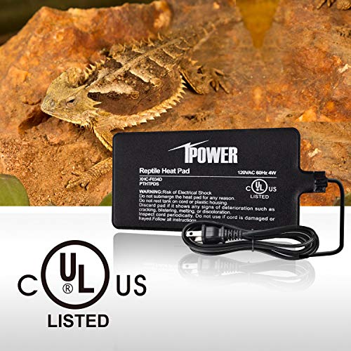 Ipower PTHTPDSTHMO 4 By 7-Inch 4W Reptile Heat Mat, Lcd Digital Aquarium Thermometer, Under Tank Warmer Terrarium Heat Pad thumb #1