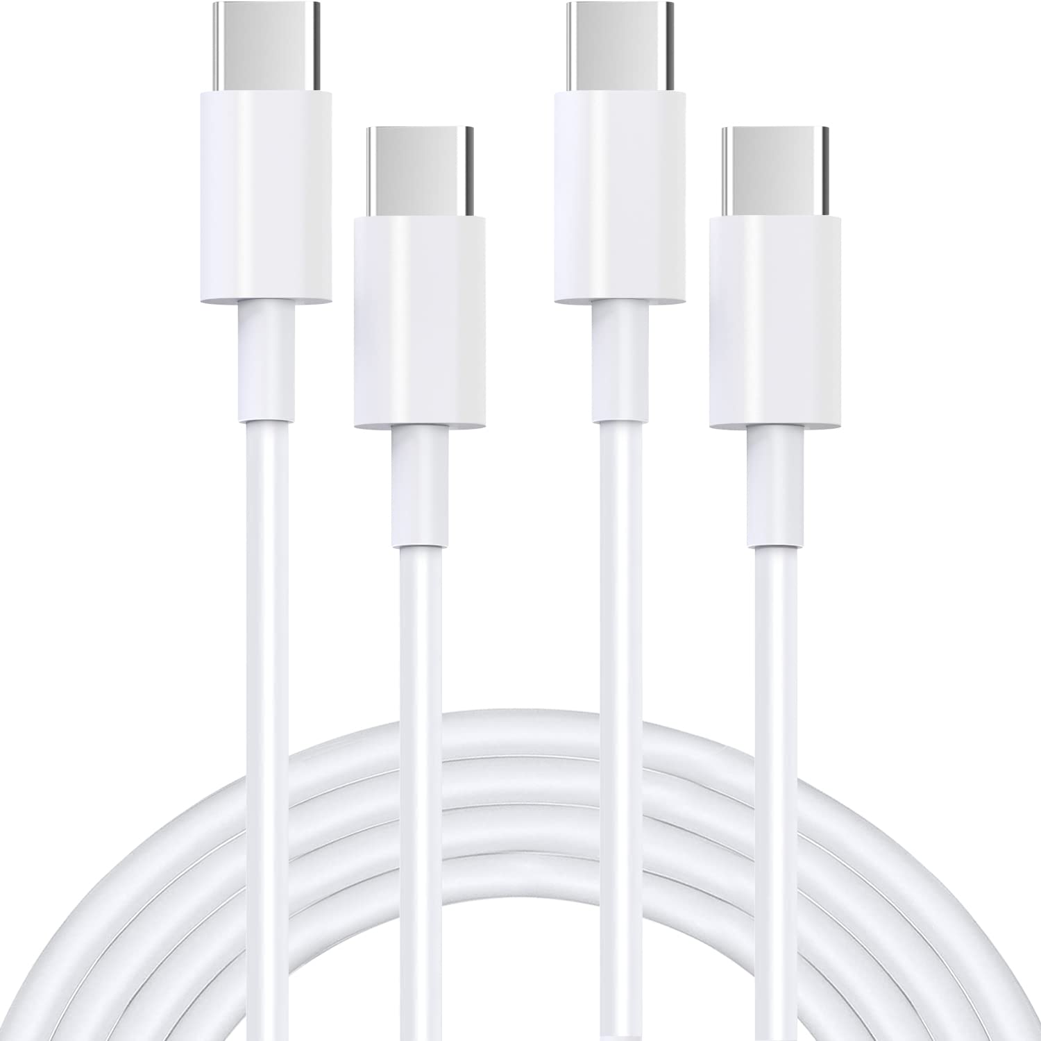 USB C to USB C Charger Cable, Type C 100W Fast Charging Cable 2Pack Lead Fast Charge for iPhone 15/15 Pro/15 Pro Max, iPad Pro/Air, MacBook Air, Samsung Galaxy S23/ S22, Huawei P10, Pixel, Switch,etc