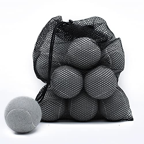 Image of Tennis Balls, Magicorange12 Pack Advanced Training Tennis Balls Practice Balls, Pet Dog Playing Balls, Come with Mesh Bag for Easy Transport, Good for Beginner Training Ball (Grey)
