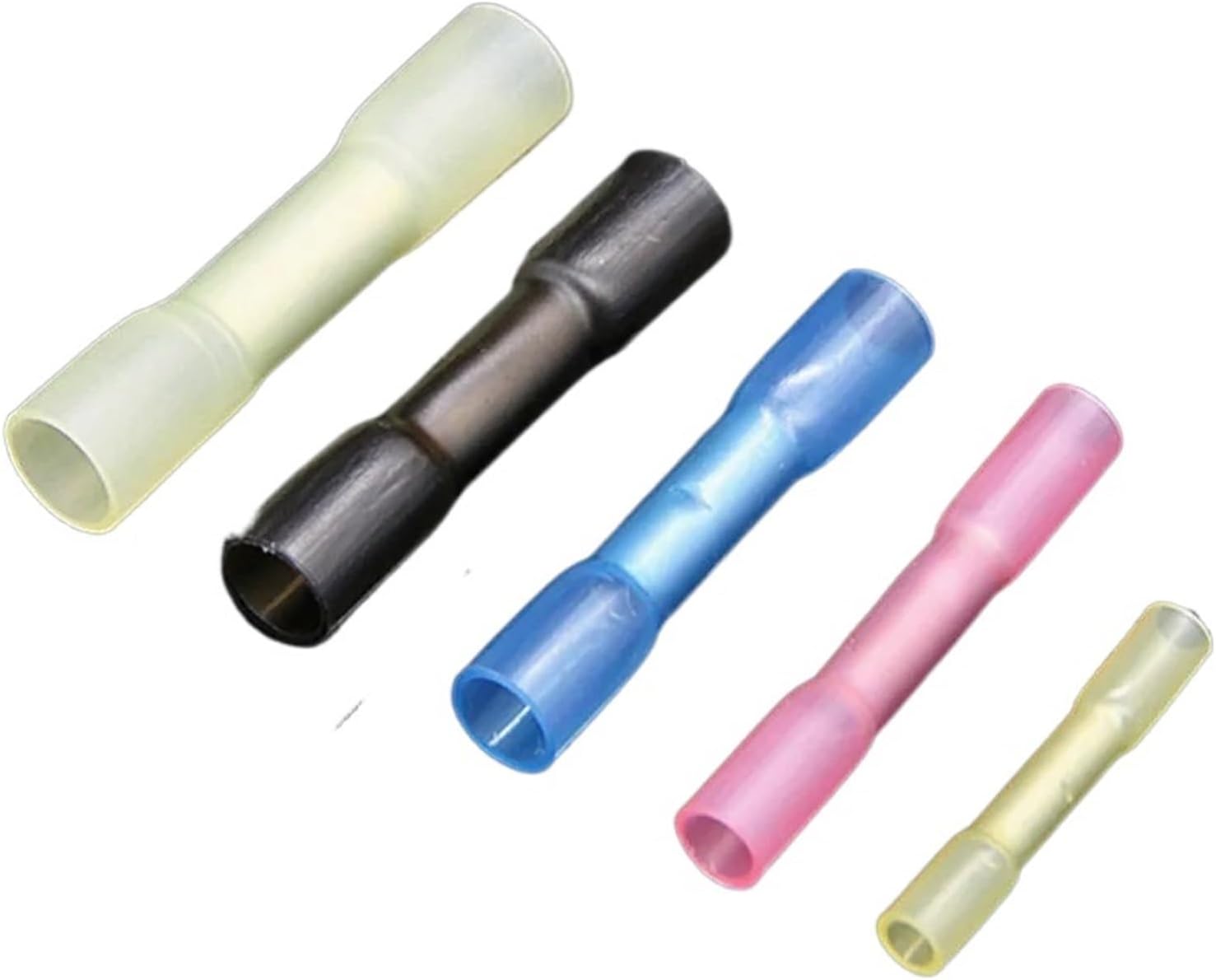 Cable Ends Terminals Connectors, 50-Pack Wire Terminals Solder Sealed Connectors Heat Shrink Butt Connectors Insulated Wire Cable Terminals