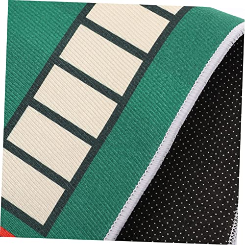 Tapis de mahjong antidérapant et nappe de table carrée en polyester