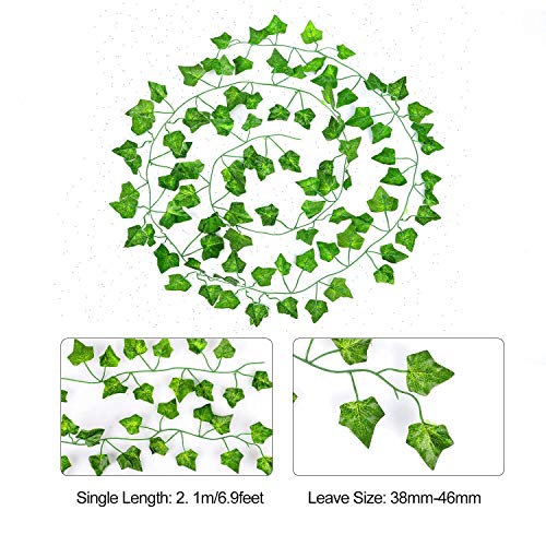 YiLang Lierre Plante Artificielle Exterieur Suspendue Guirlande Vigne Feuilles de Lierre Feuillage Artificiel Décoration pour Célébration Mariage Cuisine Jardin Bureau (1 PC) Cover