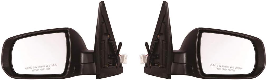 For Kia Sorento 2011 2012 2013 Door Mirror Driver and Passenger Side | Pair | Power | Non-Heated | Base Model | Textured | Replacement For 876101U000 | KI1320173