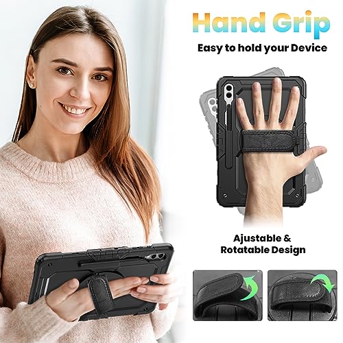 Coque pour Galaxy Tab S9 Plus protégeant des chutes de 12,4 pouces