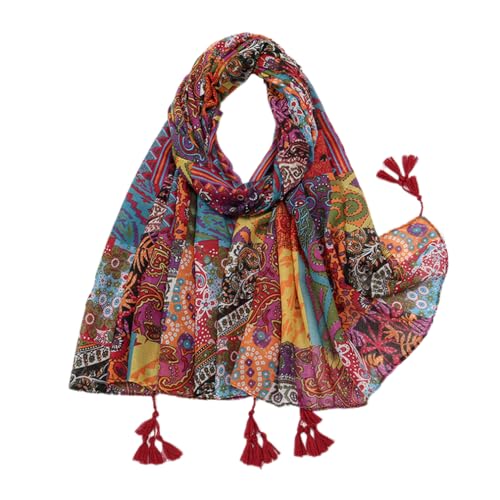 Yeieeo Boho Scarf for Women Lightweight Floral Printed...