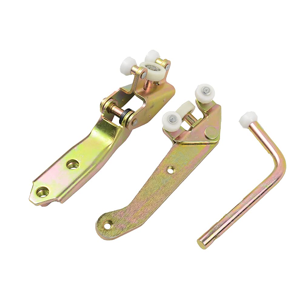 Lot de 3 guides à rouleaux pour porte coulissante droite - En haut, milieu et bas - Pour portes coulissantes - Compatible avec T4 1990-2004 701843336A 701843436 701843406B