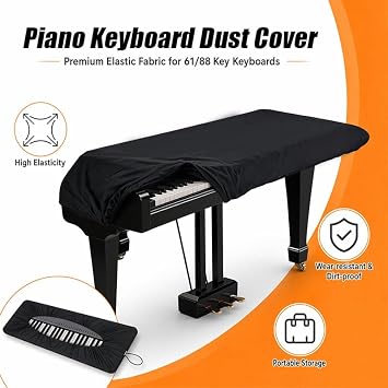 88 Keys Piano Keyboard Dust Cover for Kurzweil SP4-7 20122016, Electronic Music Instrument Covers with Elastic & Cord Lock, Digital Piano Keyboard Protective Cover,A134*29 * 19CM