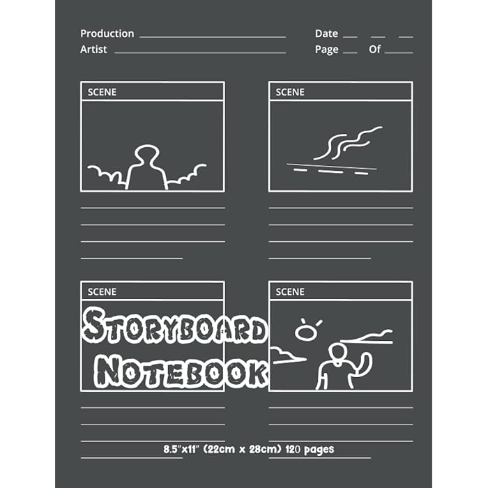 Buy Storyboard Notebook Blank Storybook Sketchbook Panel Pages for