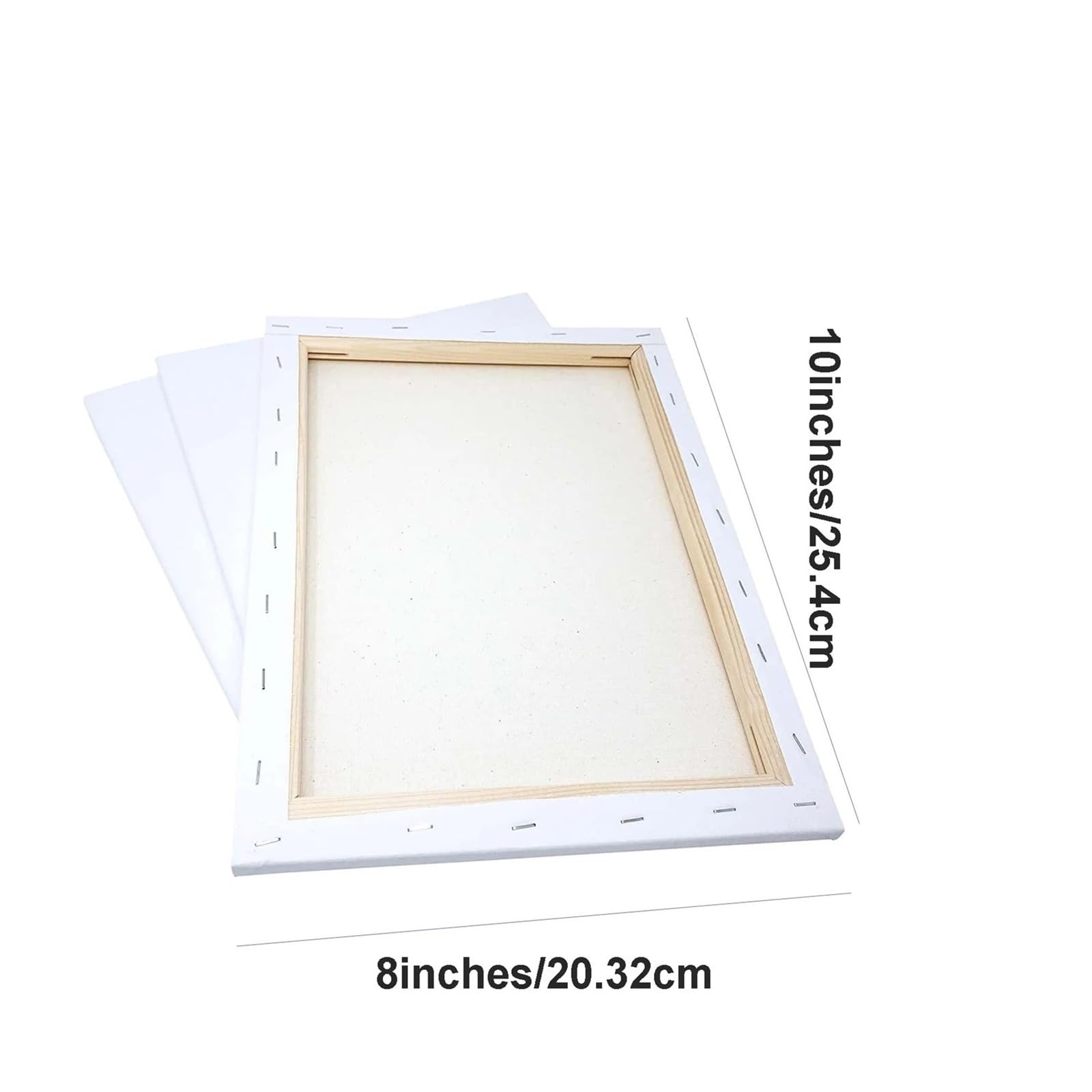 Tableros de lona imprimados 8x10 pulgadas, paneles pintura estirados for acrílico/óleo y suministros estudio arte DIY(3pcs)