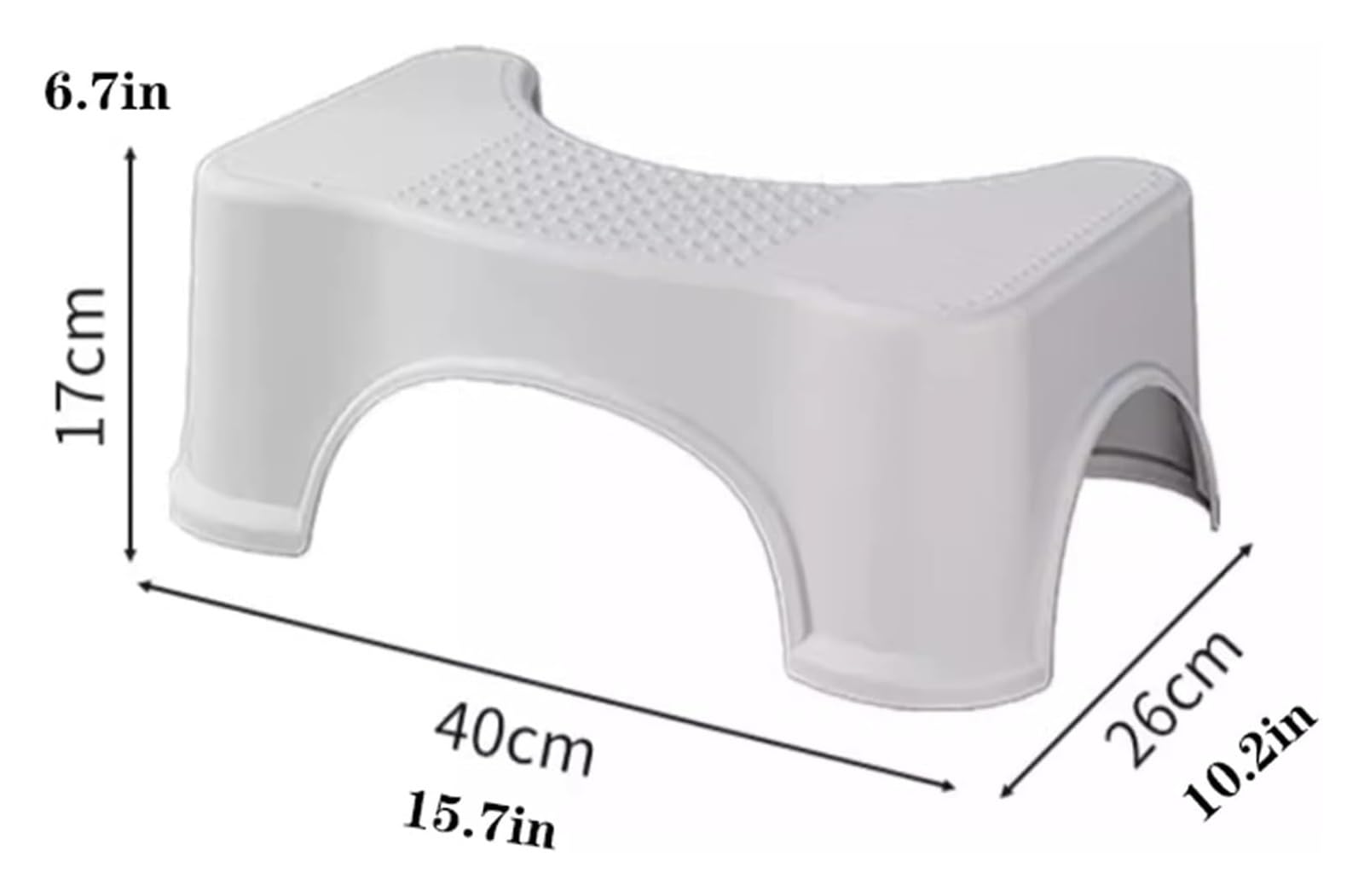 Sgabello per WC, For adulti Poggiapiedi antiscivolo resistente for bagno Sgabello for cacca in plastica Migliora la postura e il comfort Capacità 300 libbre