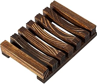 Urbanstrive Eco-Friendly Natural Wooden Soap Dish Soap Saver Holder Soap Tray for Bathroom, Biodegradable, Zero Waste, Plastic Free, Charcoal Color