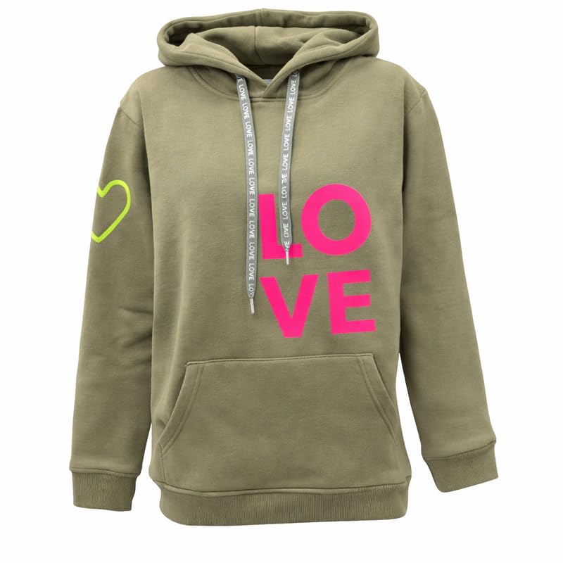 Zwillingsherz Damen Pullover Hoodie Sweatshirt | Kapuzenpullover & Übergangspullover | Aufdruck Frühling Sommer Herbst