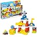 Mega Bloks Peek A Blocks Schoolhouse with Big Building Blocks, Building Toys for Toddlers (42 Pieces)