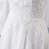 Findlovewedding-Wedding-Dresses-for-Bride-2021-with-Lace-Appliques Findlovewedding Wedding Dresses for Bride 2023 with Lace Appliques Chiffon A Line Women Dress Long Sleeves Beach Bride Dress US14 Ivory