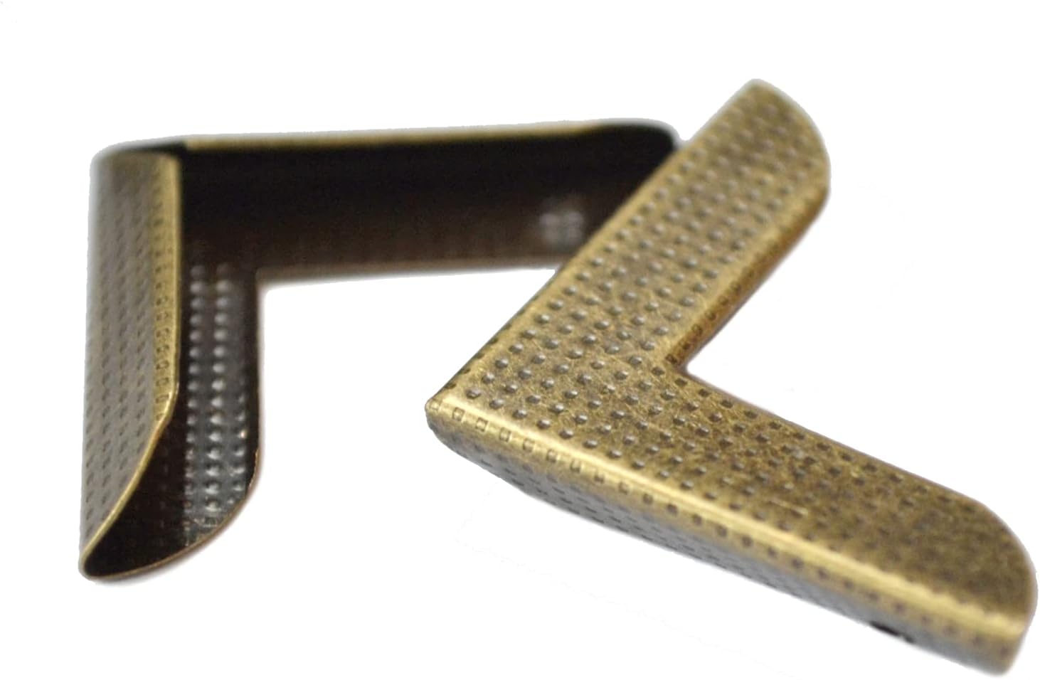 20 Pcs Vintage Bronze Corner Protectors Decorative Metal Covers Antique Safety Guards Retro Right Angle Bracket for Menu Book Photo Album Scrapbook Wood Case Edge Mini Small Size (Side Length:1-1/8")