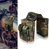 Aliceset ATV Saddle Bags ATV Accessories Multiple Pocket Motorcycle Tank Bag Motorcycle Saddlebags Waterproof Motorcycle Gas Tank Bag for ATV UTV Motorcycle Snowmobile (Camouflage)