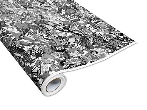 Stickerbomb - Autocollant tous les designs, toutes les tailles Que ce soit brillant ou mat, coloré ou noir/blanc. Autocollant pour voiture sans bulles 3D avec logo Bomb - JDM
