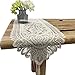Tinsow 2 Pack Cotton Crochet Lace Rectangular Table Runner Dresser Scarf Doilies (Beige)