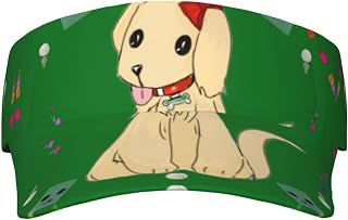BHCASE Cartoon Dog On Grass Adult Sunshade Empty Top Hat : Durable and Stylish. Empty Top Design, Not Stuffy and Does Not Affect The Hair Black