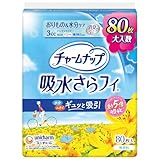 チャームナップ unicharm 吸水さらフィ 羽なし 3cc 17.5cm 80コ入(おりもの&水分ケア 尿 吸水ライナー 尿もれライナー パンティーライナーサイズ)【軽い尿もれの方】