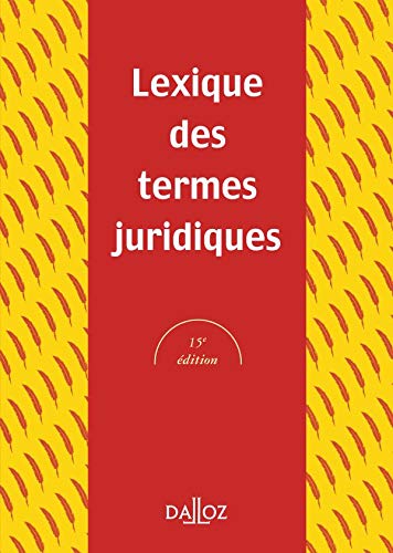 Lexique des termes juridiques - 15e éd. PDF Ebook En Ligne