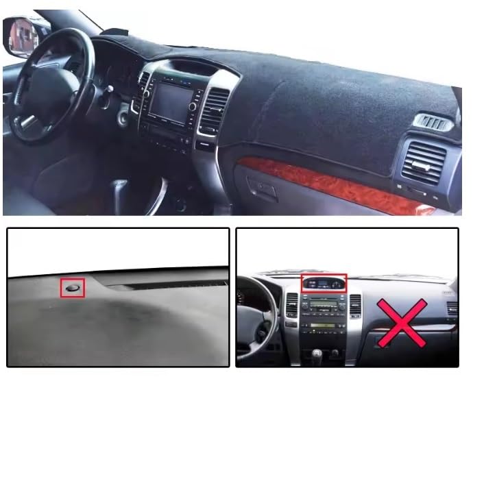 Alfombrilla para salpicadero Toyota Prado 2003-2009 a medida 5