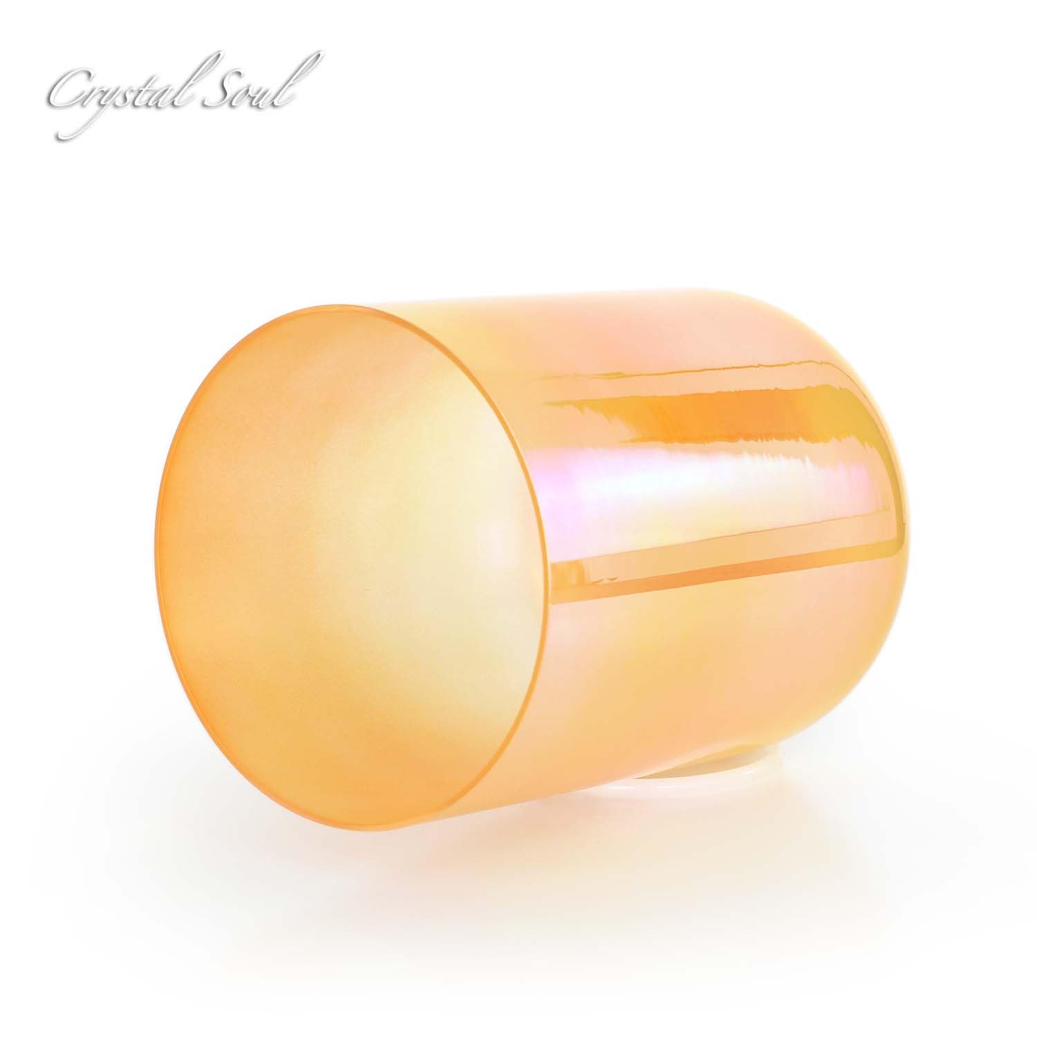 Crystal Soul Klangschale, schillernd, Orange, 17,8 cm, 432 Hz, Orange