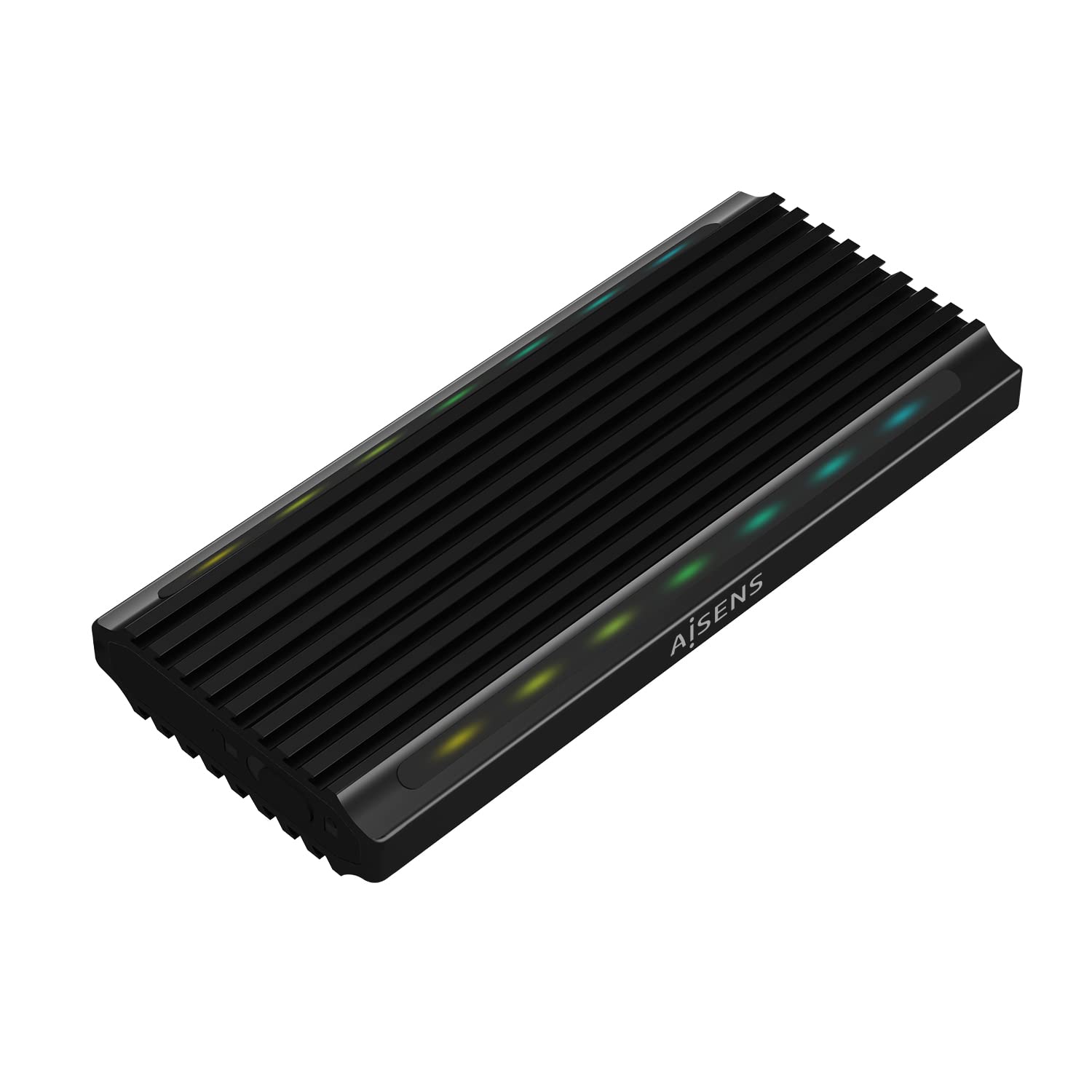 AISENS M.2 RGB Gaming ASM2-RGB012B SATA/NVMe A USB3.1 Gen2 External Enclosure - Black