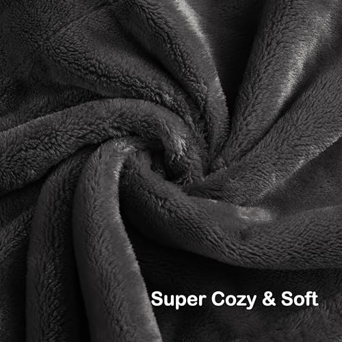 Electric Heated Blanket Full Size 72"x84", Large Oversized, 5 Heating Levels & 10 Hours Auto Off, Cozy for Bed, Sofa & Office, Machine Washable, Dark Gray