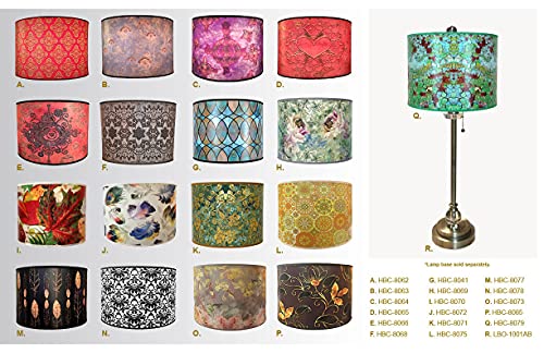 Image of Royal Designs, Inc. Trendy Decorative Handmade Lamp Shade, Made in USA, 10in, HBC-8079-10, Tropical Rust