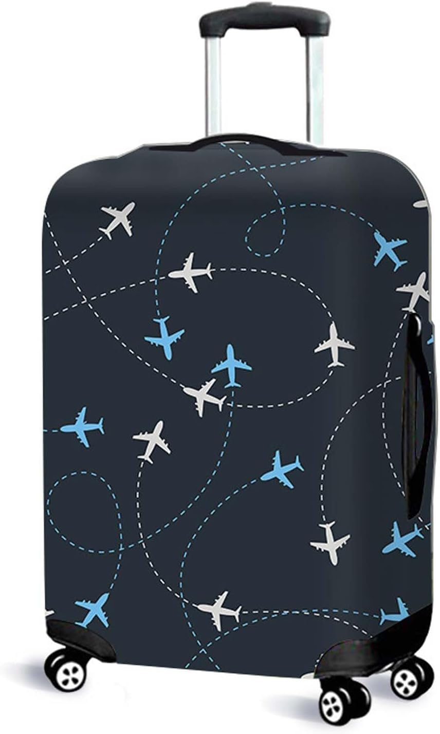 Printed Luggage Cover for Traveling Bag & Suitcase - Stretchable & Scratchproof Trolley Protector with Velcro Lock & Lightweight Washable Material(Suitcase Not Included, Only Cover in Product)-image-10