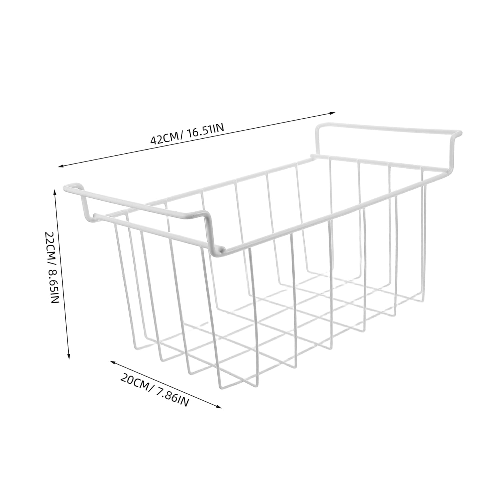 PRETYZOOM Korb Für Gefriertruhe Aufbewahrungsregal Für Tiefkühltruhen Hängekorb Metalldraht-Organizer Offenes Design Mit Griff Für Küchenorganisation