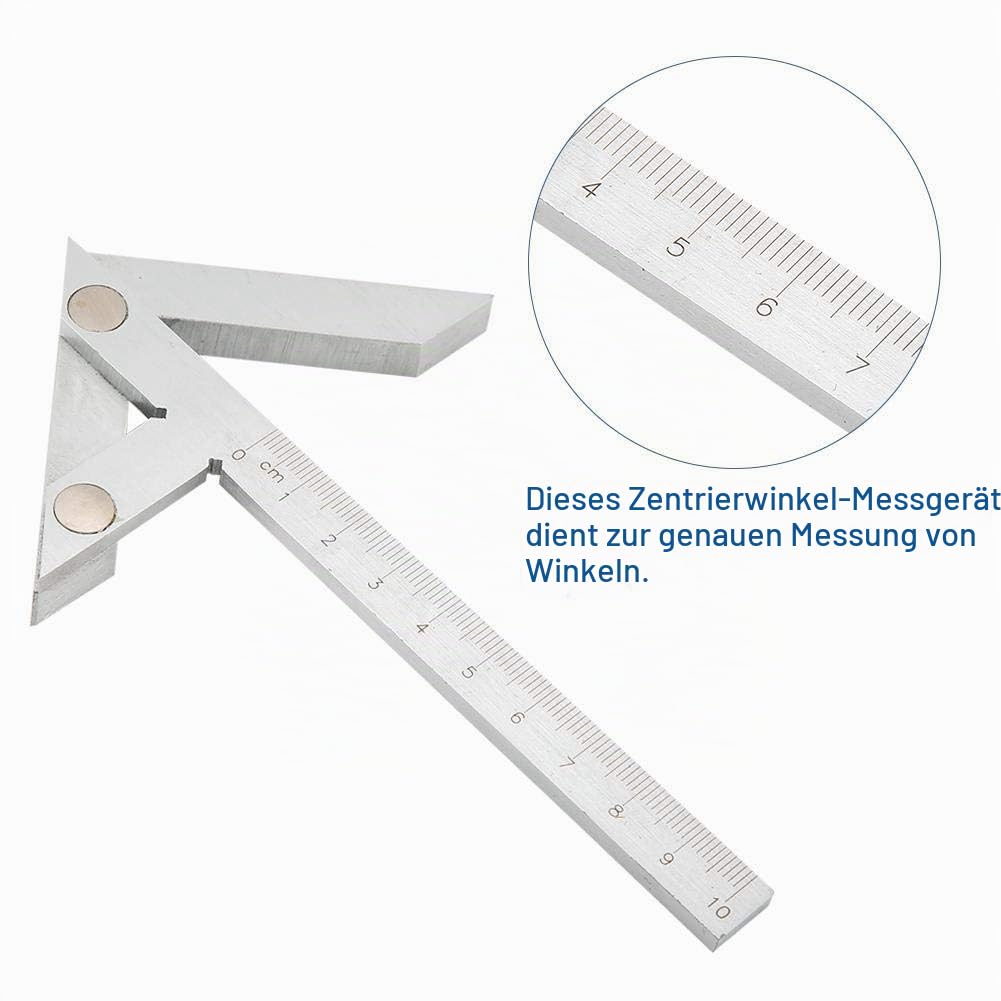 Zentrierwinkel 100 x 70 mm industrielle Präzisions Mittellehre zentrierlehre, Mittenfinder Zentrumsfinder Präzisionskarbonstahl Mittelpunktfinder