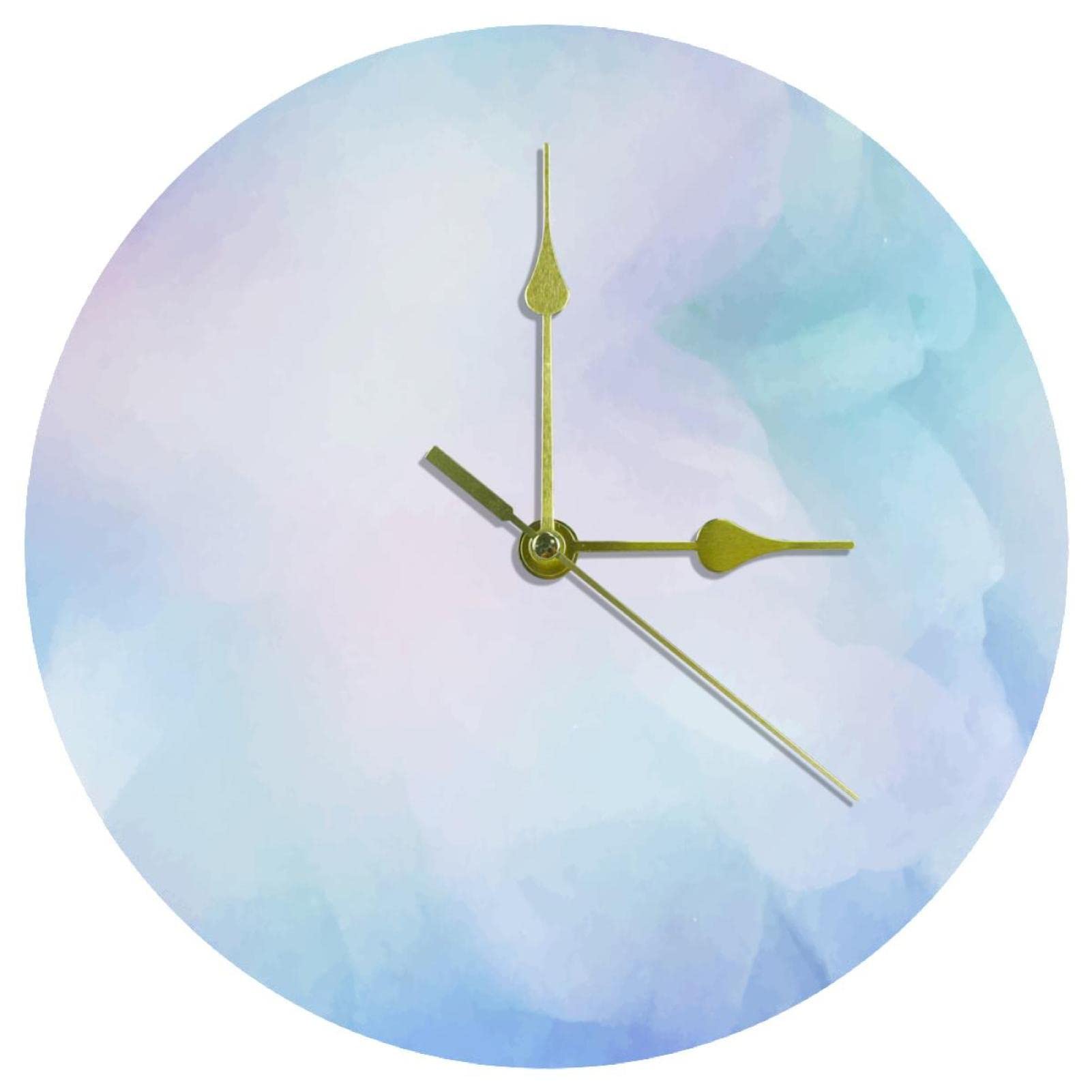 Horloge murale en acrylique bleu de 24 cm silencieuse et sans tic-tac pour rester concentré